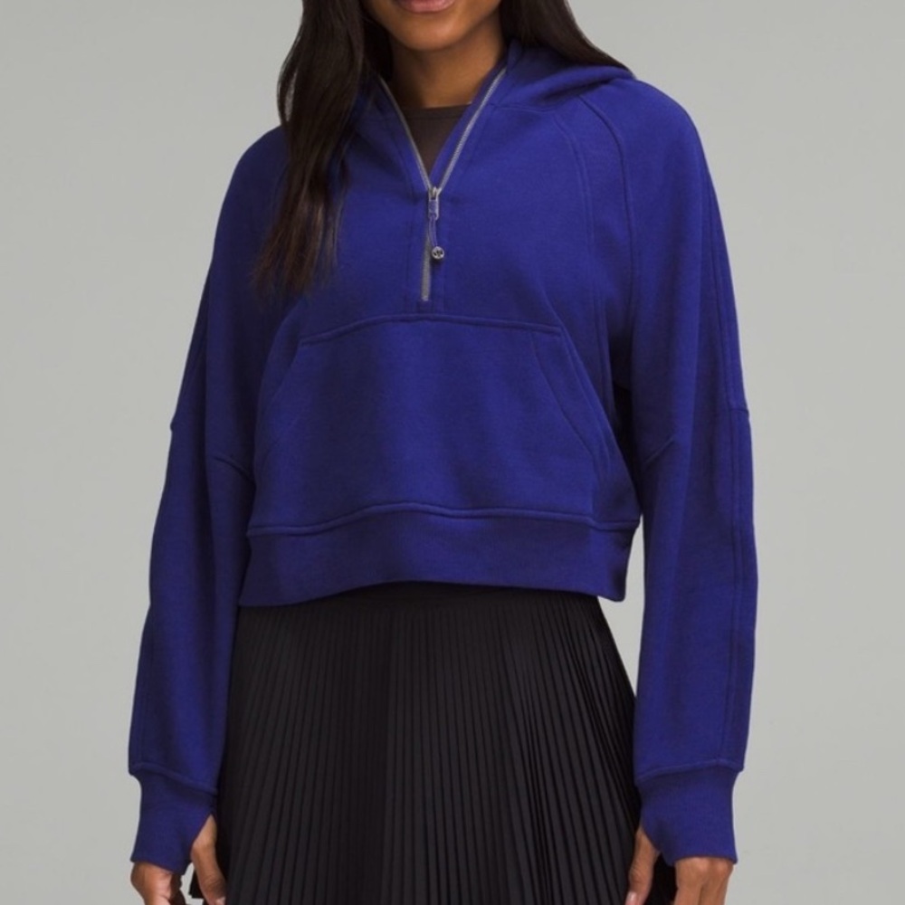Lululemon Blue Scuba Half-Zip Hoodie